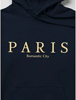Pánska mikina s kapucňou a potlačou PARIS, tmavomodrá, FashionStreet NX5147BX Pánska mikina s kapucňou a potlačou PARIS, tmavomodrá, FashionStreet NX5147BX