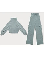 Casual komplet v mátové barvě s kalhotami typu cargo model 22551000 - LHD Casual komplet v mátové barvě s kalhotami typu cargo model 22551000 - LHD