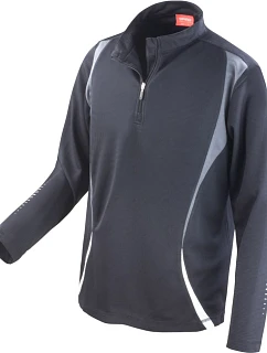 S Tréninkový top s zip s dlouhým rukávem 29. model 22426432 - Spiro