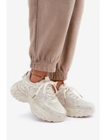 Sneakersy Damskie Z Przetarciami Na Platformie Beżowe Seladwen Sneakersy Damskie Z Przetarciami Na Platformie Beżowe Seladwen