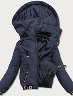 Tmavomodrá dámska bunda typu "bomber" (B8098-3)