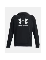 Mikina Under Armour Rival Fleece Logo Hoodie - čierna/biela Mikina Under Armour Rival Fleece Logo Hoodie - čierna/biela