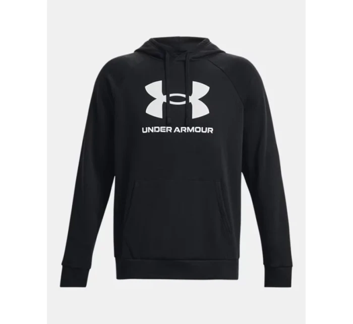 Mikina Under Armour Rival Fleece Logo Hoodie - čierna/biela Mikina Under Armour Rival Fleece Logo Hoodie - čierna/biela