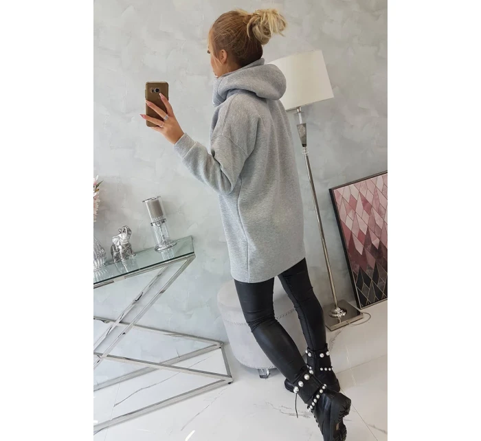 Zateplená mikina s kapucí šedá Zateplená mikina s kapucí šedá