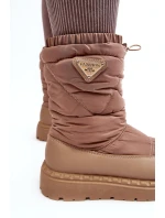 Dámské sněhule na tlusté tmavě béžové model 21641597 - Boto Dámské sněhule na tlusté tmavě béžové model 21641597 - Boto