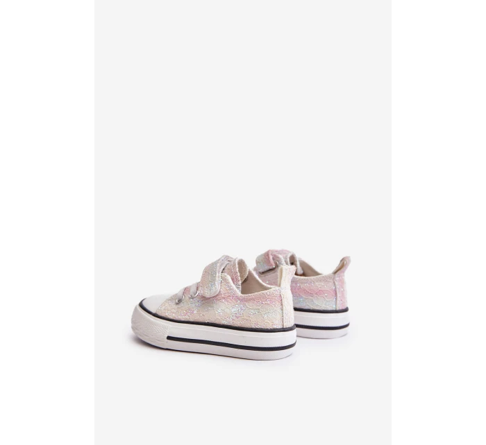 Trampki Dziecięce Na Rzep Z Cekinami Multikolor Caloma Trampki Dziecięce Na Rzep Z Cekinami Multikolor Caloma