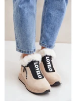 Dámské Botky S Kožešinou Béžové model 21680798 - Boto Dámské Botky S Kožešinou Béžové model 21680798 - Boto