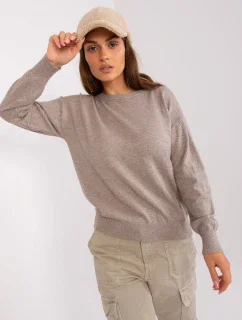 Sweter AT SW model 18884748 ciemny bezowy - FPrice
