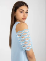 LK SK 506654 šaty.52 svetlo modrá