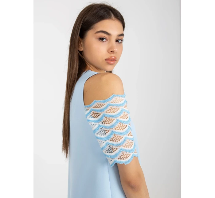 LK SK 506654 šaty.52 svetlo modrá