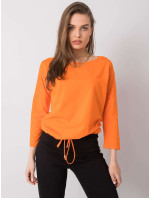 Bavlnená oranžová blúzka pre ženy