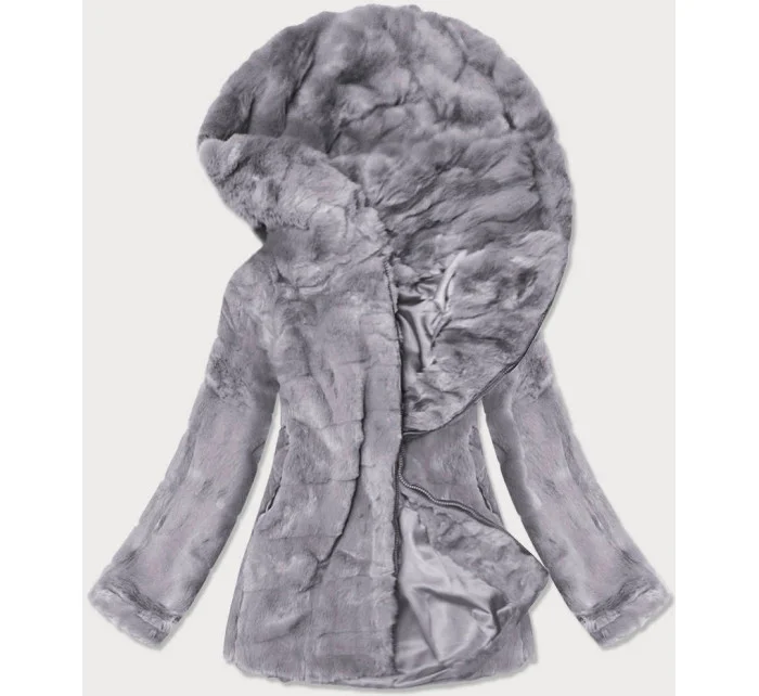 KURTKA DAMSKA Z KAPTUREM SZARA model 21242710 - S'WEST