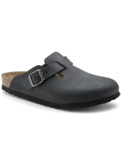 žabky Boston Black leather model 21350988 - Birkenstock
