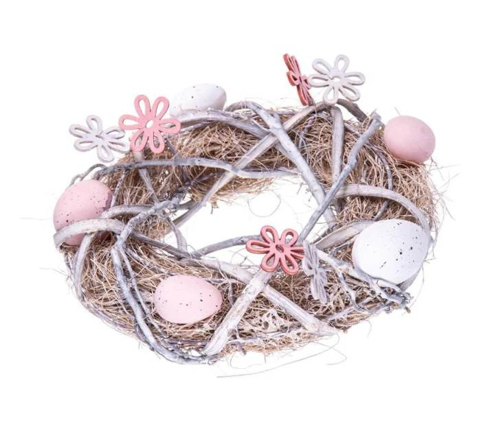 DEKORATÍVNA GIRLANDA ŠEDÁ PRIEMER 24CM