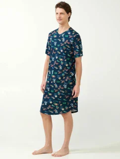 Vamp - Pánska nočná košeľa s potlačou 21616 - Vamp