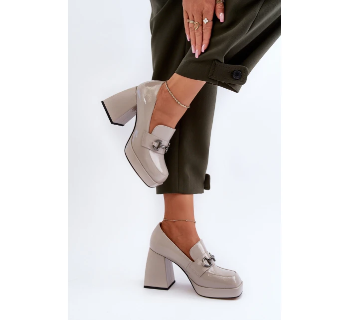 dámské polobotky na podpatku šedé D&A model 21655802 - S.Barski dámské polobotky na podpatku šedé D&A model 21655802 - S.Barski