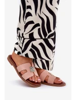 Ploché Pantofle S A Dekorací Špinavě Růžová model 21685581 - Boto