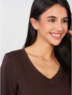 Tričko RV TS A1095.33 tmavohnedé