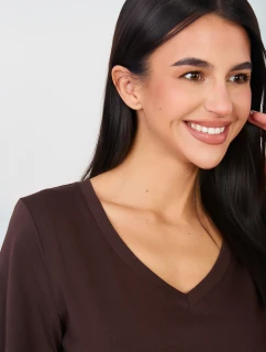 Tričko RV TS A1095.33 tmavohnedé