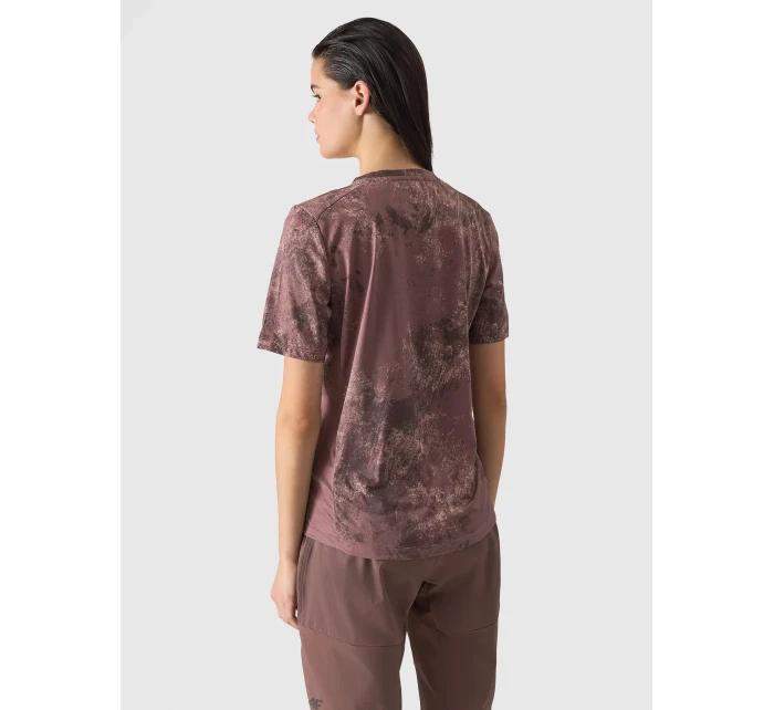 Dámske rýchloschnúce cyklistické tričko 4F - ružové