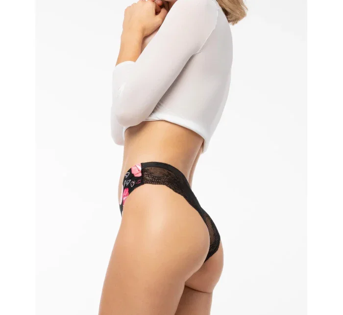 Dámske tangá Brazilian Kiss Me Brasil Black Mix - Julimex