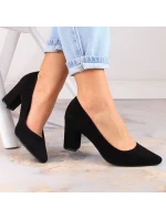 W model 21186854 černé semišové lodičky na jehlovém podpatku - SERGIO LEONE W model 21186854 černé semišové lodičky na jehlovém podpatku - SERGIO LEONE