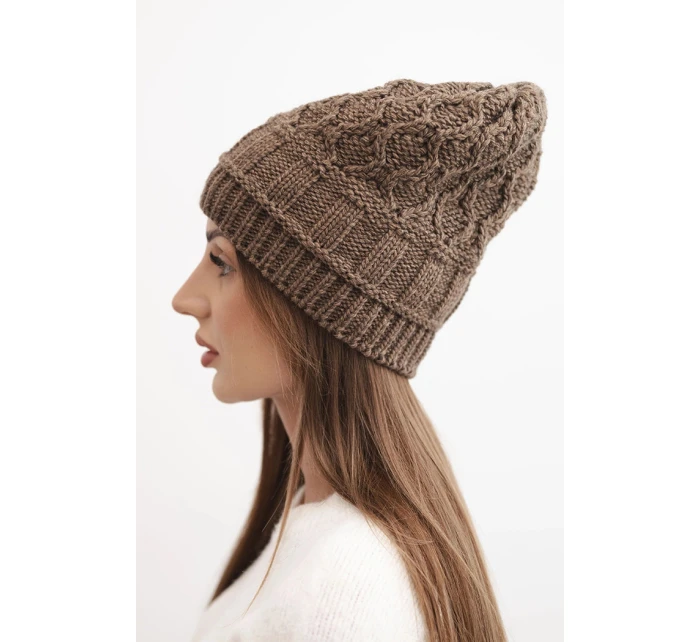 Čepice s fleece Marta K231 mocca Čepice s fleece Marta K231 mocca