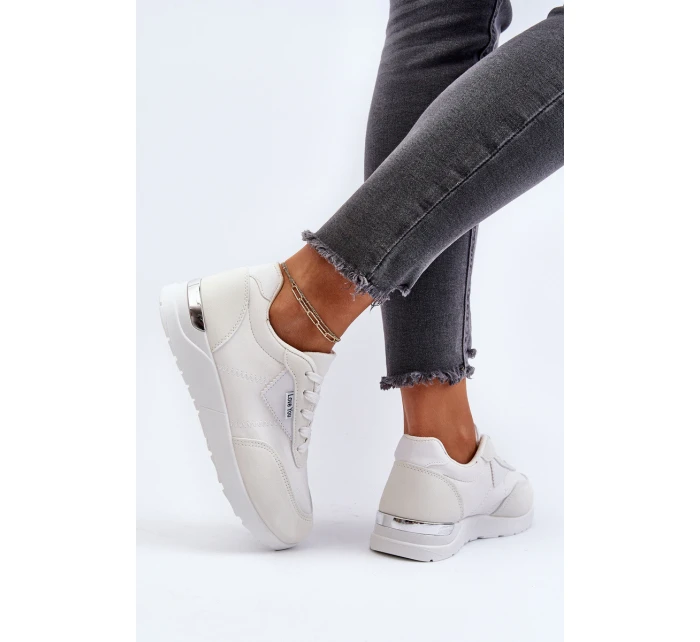 Buty Sportowe Sneakersy Damskie Białe Vovella