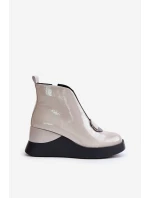 Boty Na Klínu Zateplené D&A Světle šedé model 21671894 - S.Barski