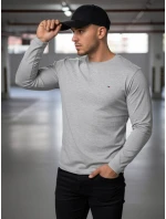 Pánské šedé tričko s dlouhým rukávem Dstreet model 21963473 - FashionStreet