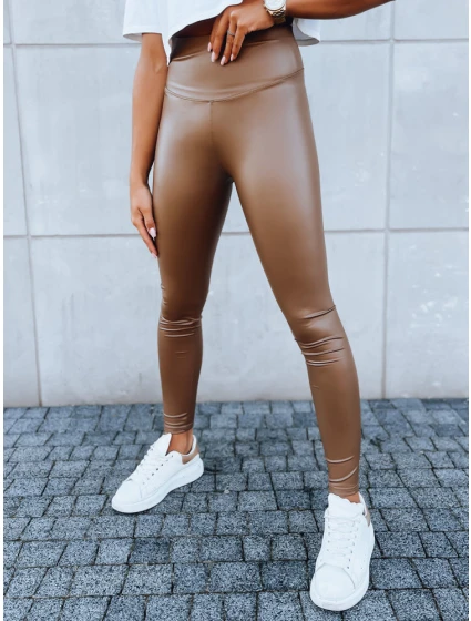 Dámské voskované legíny camel Dstreet model 21970787 - FashionStreet