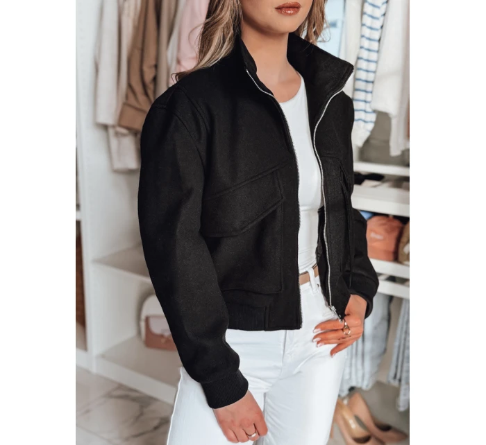 Dámská přechodná oversize bunda bomber černá Dstreet model 21983323 - FashionStreet