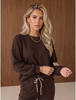 Dámská tepláková souprava v čokoládově hnědé barvě FashionStreet AY1236 Dámská tepláková souprava v čokoládově hnědé barvě FashionStreet AY1236
