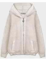 Světle béžový přehoz přes oblečení alpaka s kapucí model 18026135 - S'WEST