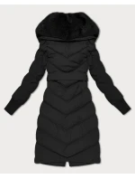 Černá zimní bunda s límcem model 21393873 - S'WEST