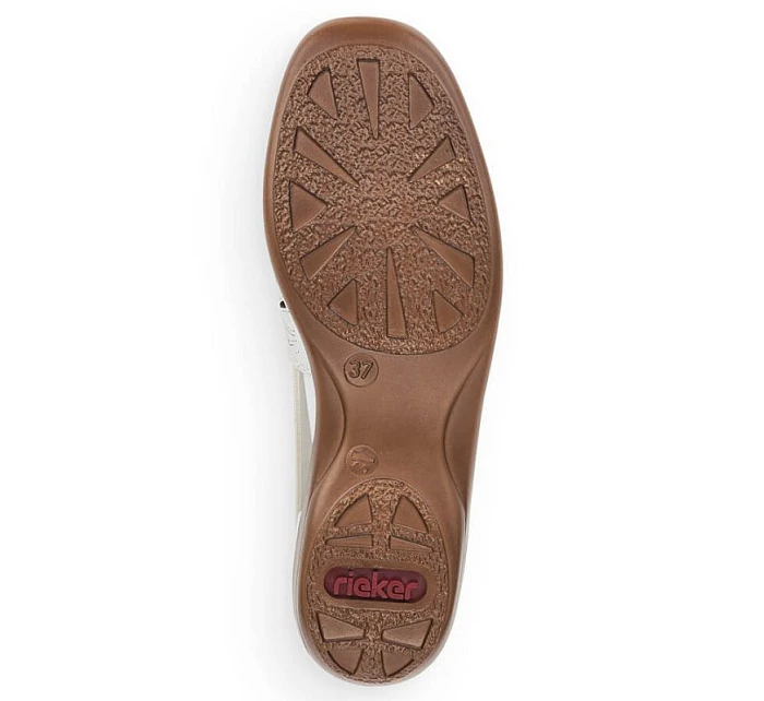 W bílá kožená polobotka model 22050397 - Rieker