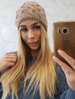 Fleecová čepice  tmavě béžová model 18751393 - K-Fashion