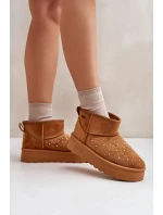 Śniegowce Ze Zdobieniem Na Platformie Big Star OO274A104 Camel Śniegowce Ze Zdobieniem Na Platformie Big Star OO274A104 Camel