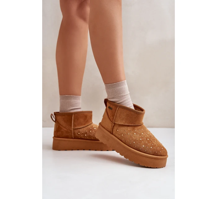 Śniegowce Ze Zdobieniem Na Platformie Big Star OO274A104 Camel Śniegowce Ze Zdobieniem Na Platformie Big Star OO274A104 Camel