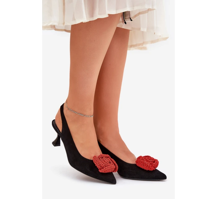 elegantní lodičky na jehlovém podpatku  černé model 21686766 - CheBello