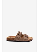 Dámské pantofle Khaki s přezkami model 22123023 - Lee Cooper