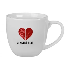 Personalizovaný keramický hrnek 400 ml - dvě mapy jako srdce Personalizovaný keramický hrnek 400 ml - dvě mapy jako srdce