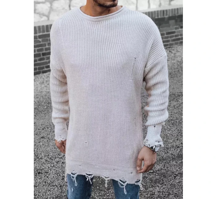 Pánsky sveter WX1965 béžový - Dstreet