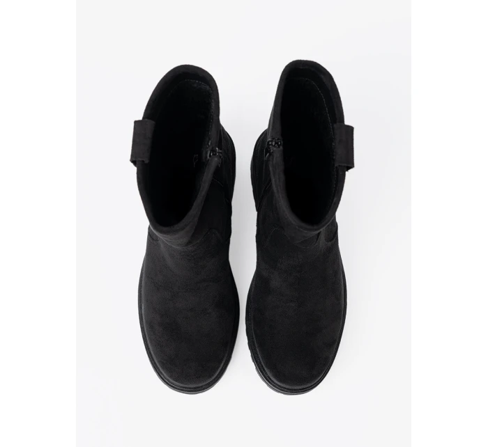 Pohodlné černé kotníčkové boty dámské Obcas Pohodlné černé kotníčkové boty dámské Obcas