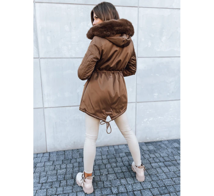 Dámská zimní bunda parka hnědá Dstreet model 21971008 - FashionStreet Dámská zimní bunda parka hnědá Dstreet model 21971008 - FashionStreet