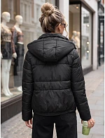 Kurtka damska pikowana z kapturem czarna model 22341075 - FashionStreet