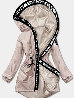 Béžová dámska oversize bunda parka (B8080-51)