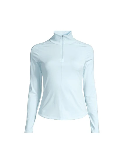Dámske tričko CASALL Serene Half Zip Long Sleeve, modrá farba