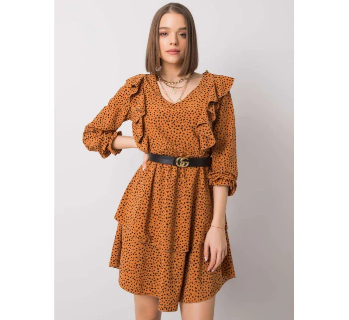 Šaty WN SK R824.68 svetlo hnedá