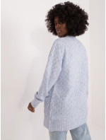 Svetlomodrý dámsky sveter s vreckami MYFLIES